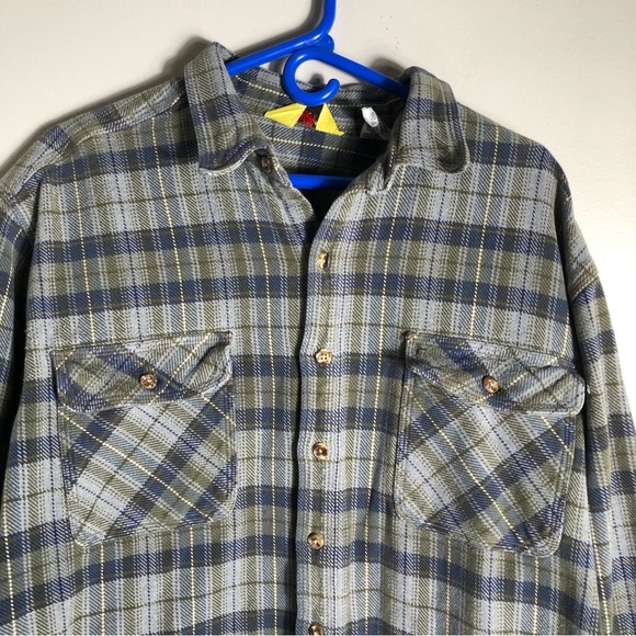 Work N’ Sport heavy flannel button down shirt jacket. Sz 2XLT - Picture 3 of 5